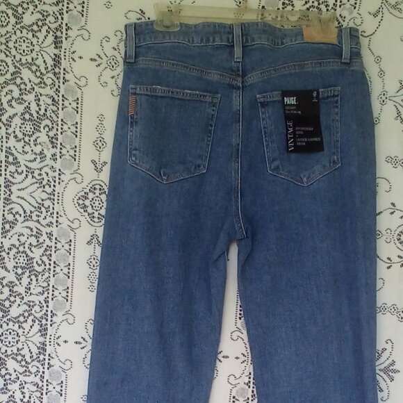 🎀Paige Leenah Wide Leg Exposed Button Fly Jeans in Magda Destructed Wash 29 NWT - Picture 9 of 14